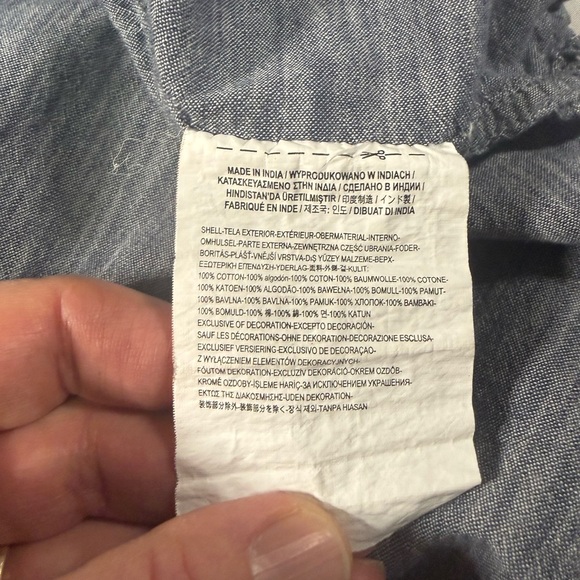 Vans Men’s Chambray Button Up Shirt Y2K Skate Surf Size M - Picture 4 of 14